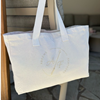 Beachbag Arrow creme wit