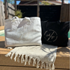 Beachbag Arrow creme wit