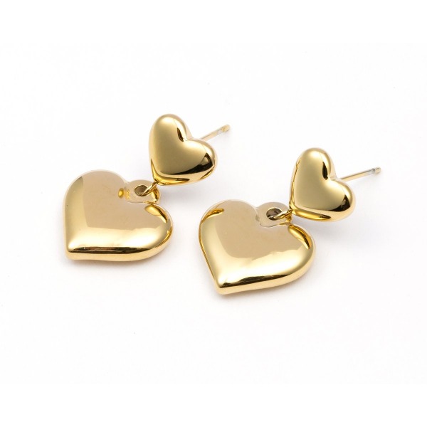 Wauw Jewellery - Oorbellen Double Hearts